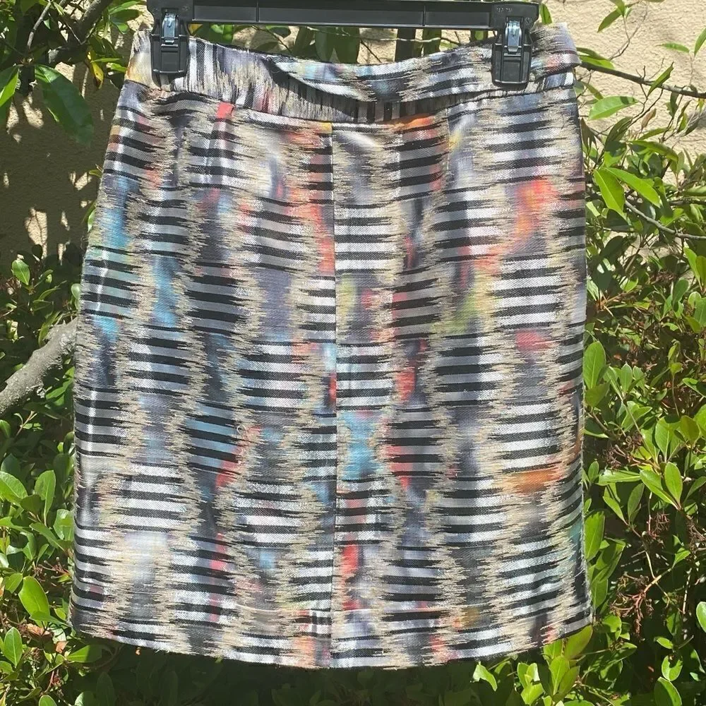 Vintage The Wrights Multicolored Abstract Print Skirt. Size 4 VGUC!